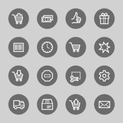 Shopping web icons