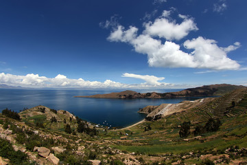 Fototapeta na wymiar Landscape of Titicaca