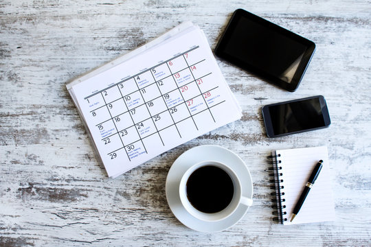 Checking monthly activities in the calendar