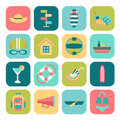 Set of summer icons