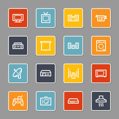 Home Appliance web icons set