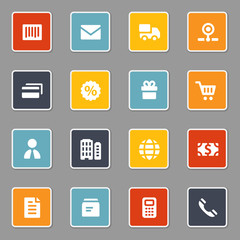 Shopping web icons set