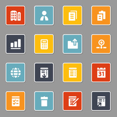 Office web icons set