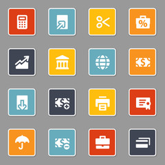 Finance web icons set