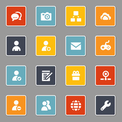 Social media web icons set