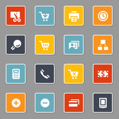 Shopping web icons set