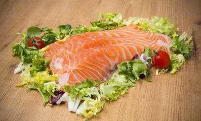 Lonchas de salmón