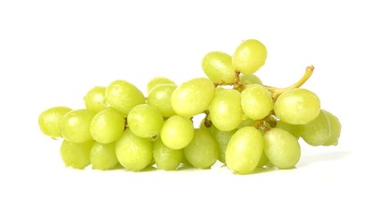 juicy green grapesisolated on a white background