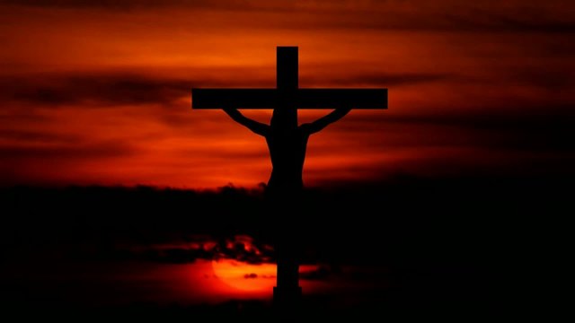 silhouette jesus on the cross 6