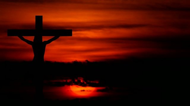 silhouette jesus on the cross 5