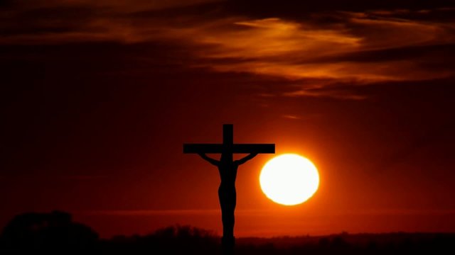 silhouette jesus on the cross 7
