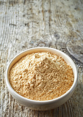 bowl of maca powder