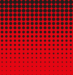 Abstract background black red halftone vector