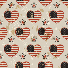 American vintage seamless pattern