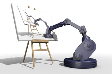Fototapeten Reproductie van een kunst door een robot © emieldelange