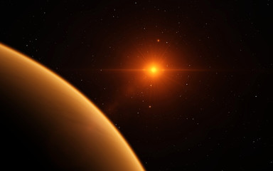Fototapeta premium Mars Scientific illustration - planetary landscape