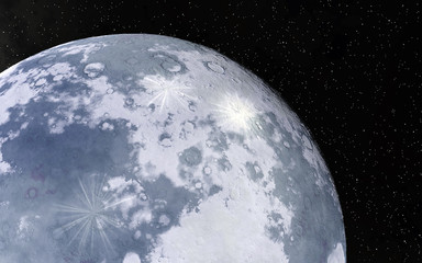 Obraz na płótnie Canvas Moon scientific illustration