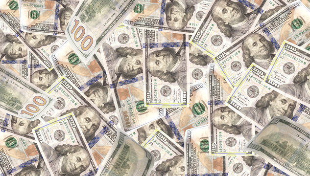 Background with money american hundred dollar bills - Stock Imag