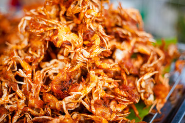 Thai deep fried crabs