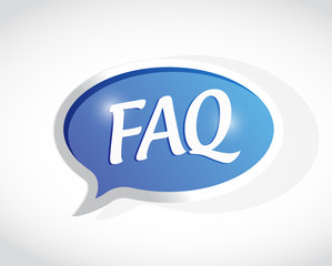faq message sign illustration design