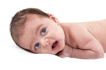 Portrait of a little newborn baby