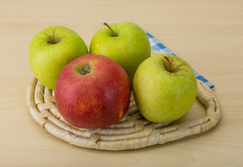 Red and green apples