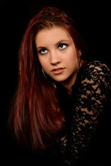 Beautiful woman face closeup