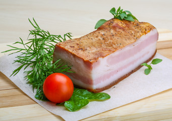 Raw bacon