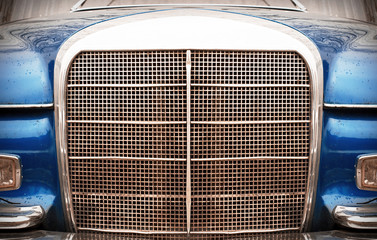 front of the vintage car