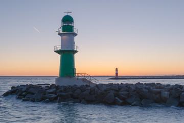 Obraz premium Warnemünde Lighthouses