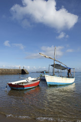 Naklejka na ściany i meble Brazilian Fishing Boats Salvador Bahia Brazil