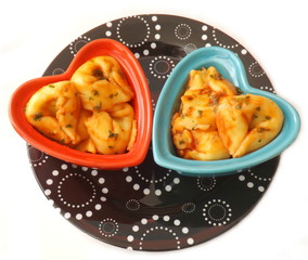 Tortellonis in Tomatensauce
