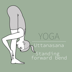 uttanasana, Standing forward bend,