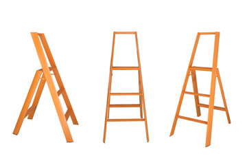 folding ladder isolated on white background