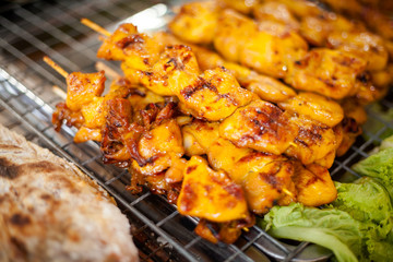 Thai skewer chicken barbeque