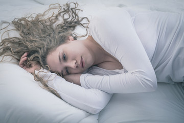 Woman in deep depression