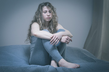 Young discourage woman