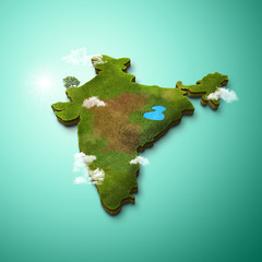 3D Map of India