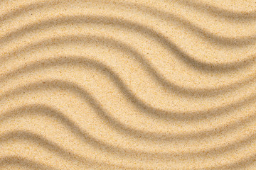 Sand beach background with wave created by wind