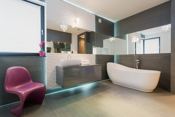 Contemporary exclusive bathroom interior