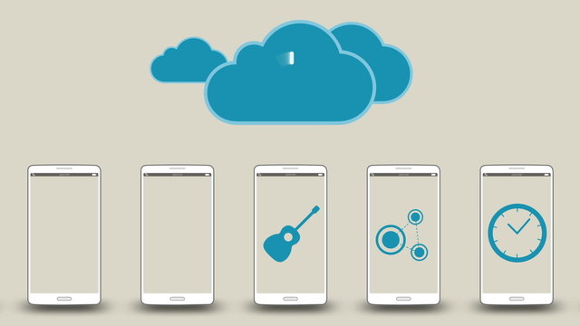 Upload application data to cloud concept(included Alpha)
