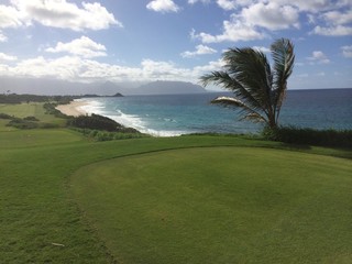 View from 13th hole of the Kaneohe Klipper Golf Course on Oahu