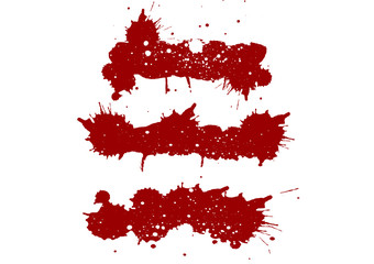 Vector Grunge splatter red color label