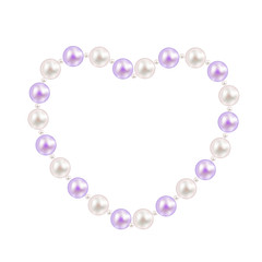Pearl Heart Background. Vector Illustration