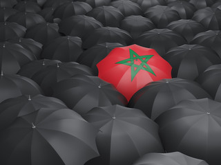Umbrella with flag of morocco