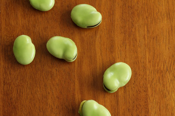 Spring is vivid seasonal green broad beans