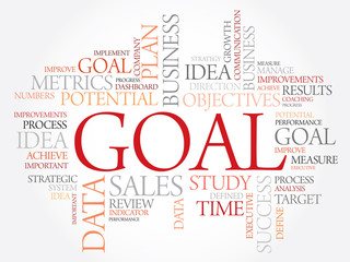 Obraz premium Goal word cloud, business concept