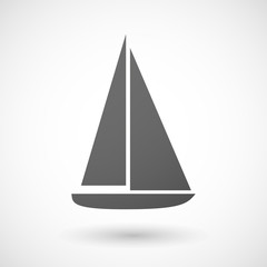 Fototapeta premium Grey ship icon