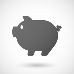 Grey pig icon