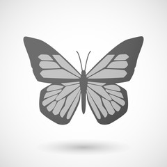 Grey butterfly icon